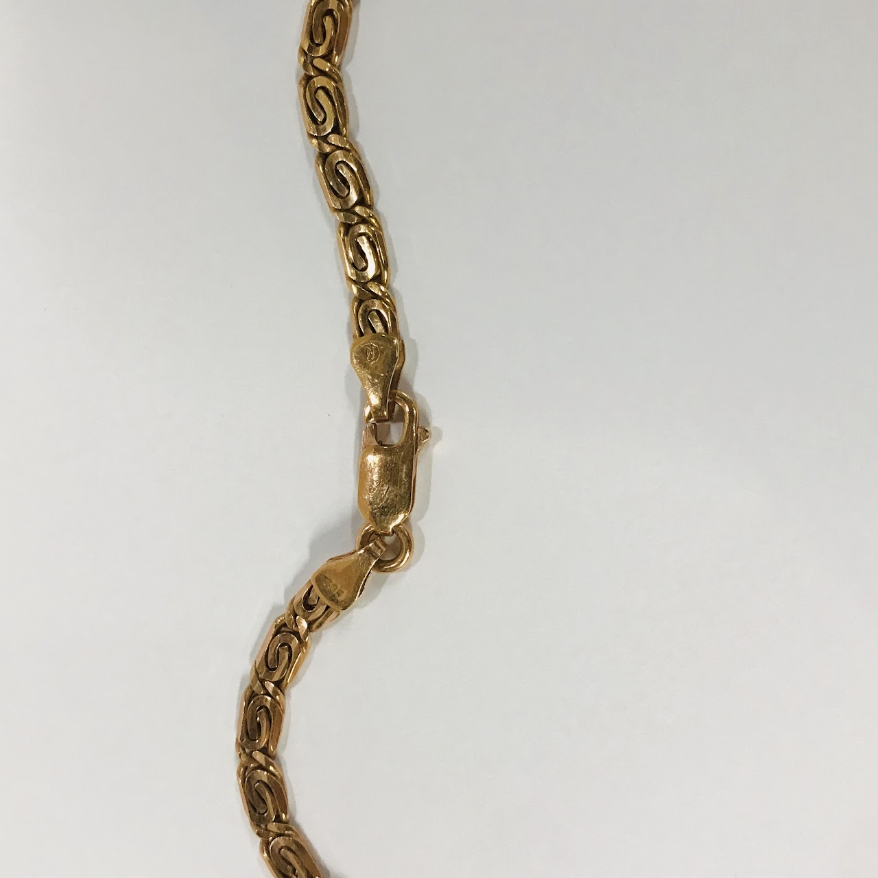 14K Rose Gold Spiral Link Chain Necklace