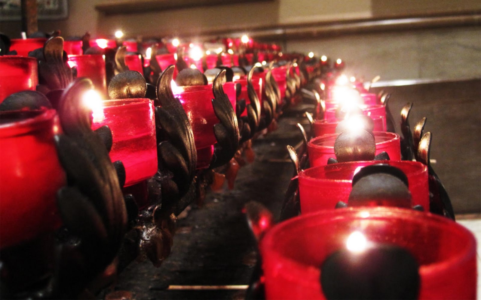 Red Roman Catholic Candles