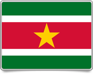 Surinamese framed flag icons with box shadow