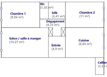 Vente appartement 3 pièces 56.21 m² à Ivry-sur-Seine (94200), 312 000 €