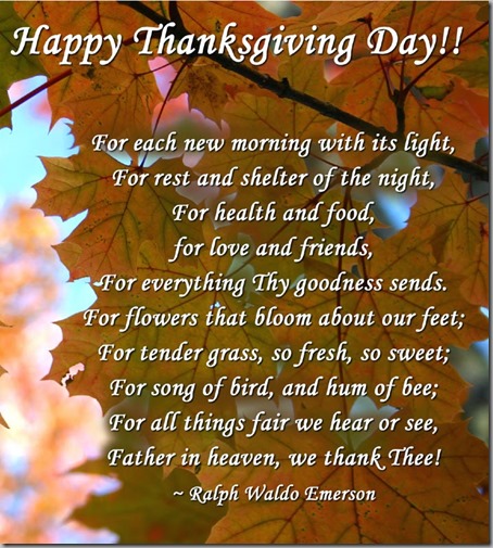 happy thanksgiving day poem