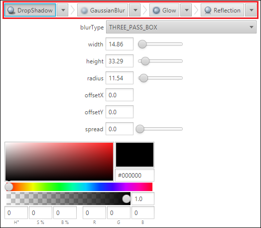 javafx combinar effects