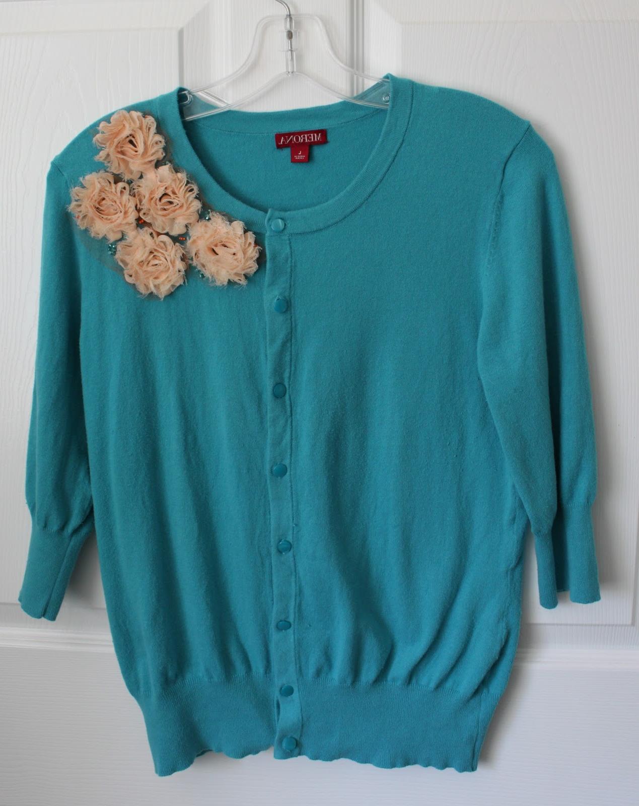 was the turquoise cardi: