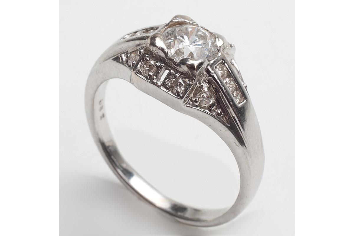 Vintage Deco 18k Gold Diamond