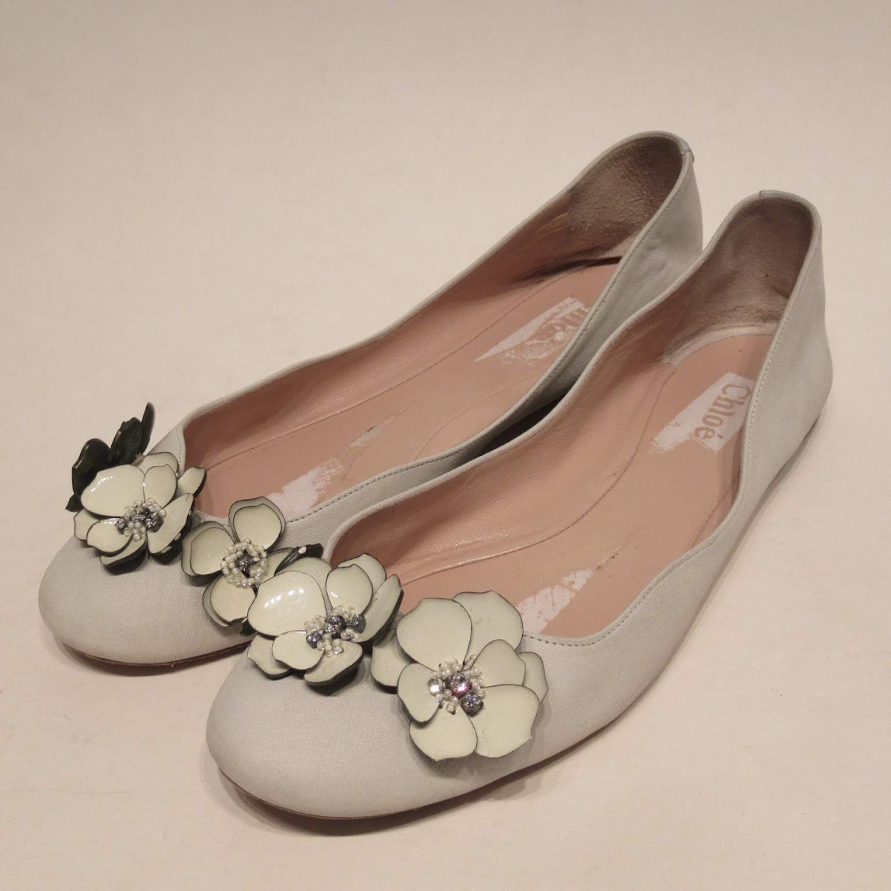 Chloé Floral Flats