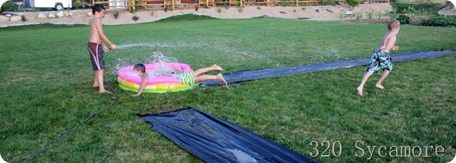 slip slide pool kickball party