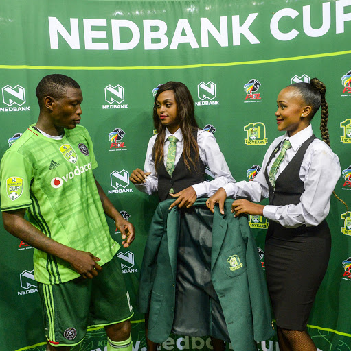 Ayanda Gcaba of Orlando Pirates is man of the match during the Nedbank Cup quarter final match against Bloemfontein Celtic at Orlando Stadium on April 22, 2017 in Johannesburg, South Africa.