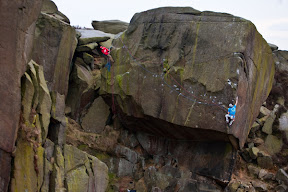 Ed Hamer on the third ascent of Silent Scream at the Burbage South Quarries. www.alexekins.com see the exclusive video of this ascent http://www.vimeo.com/11841633