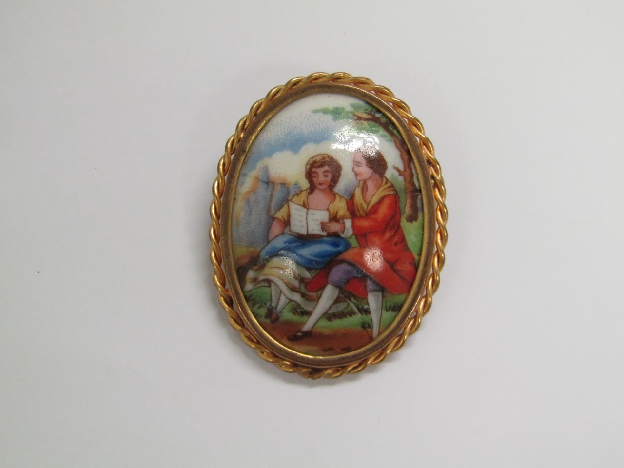 Limoges Cameo Brooch