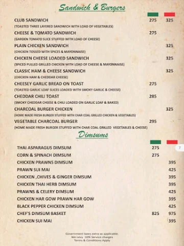 Harlequin menu 