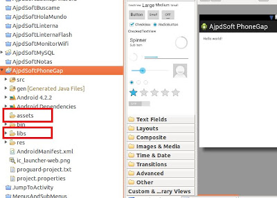 Preparar proyecto Android en Eclipse con Framework PhoneGap