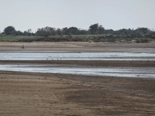 Water gulley prevents access across to Gibraltar Point