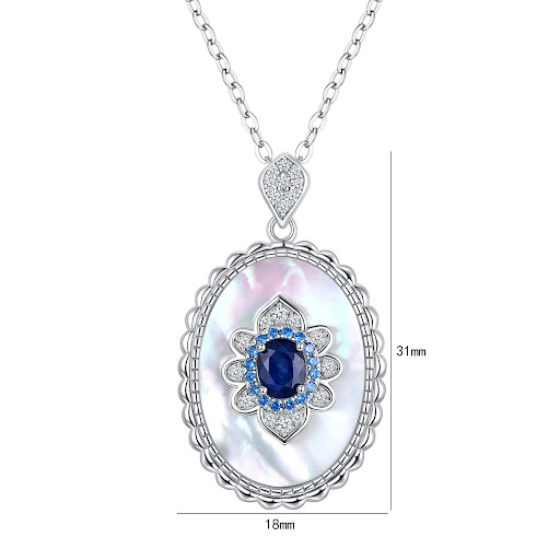 Title 1, Sterling Silver Inlaid Light Luxury Natural Sap...