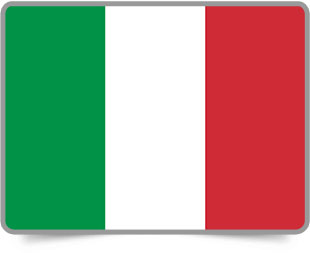 Italian framed flag icons with box shadow