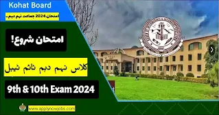 Date Sheet (9th & 10th) Examination 2024 at BISE Kohat