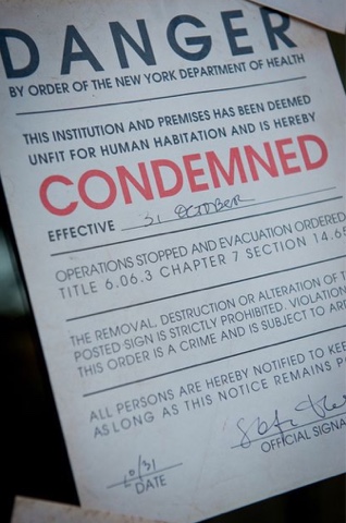 printable condemned sign