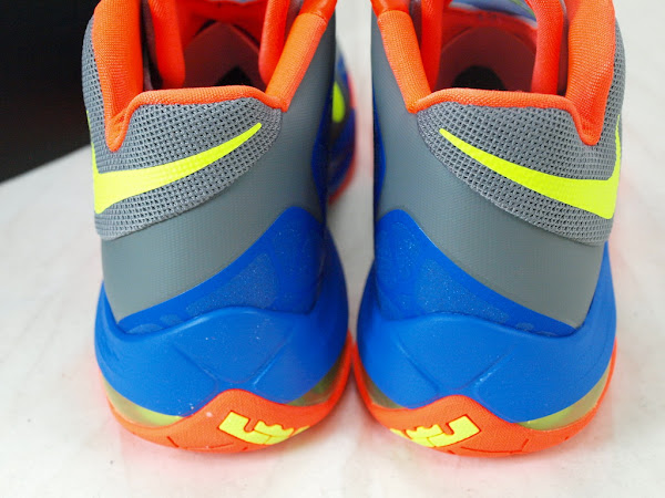 Nike LeBrons Ambassador 7 in Grey Blue Orange and Volt