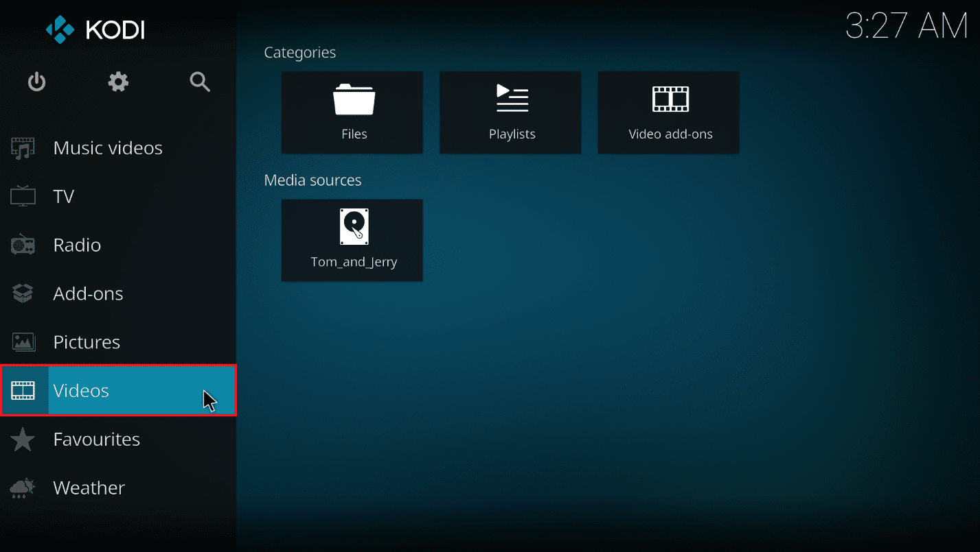 Klikněte na kartu Videa.  Jak přidat IMDB na Kodi