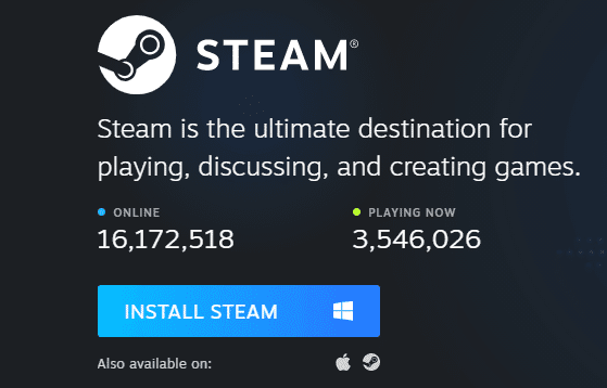 Cuối cùng, nhấp vào liên kết đính kèm tại đây để cài đặt Steam trên hệ thống của bạn.  Sửa lỗi Steam không tải được trò chơi