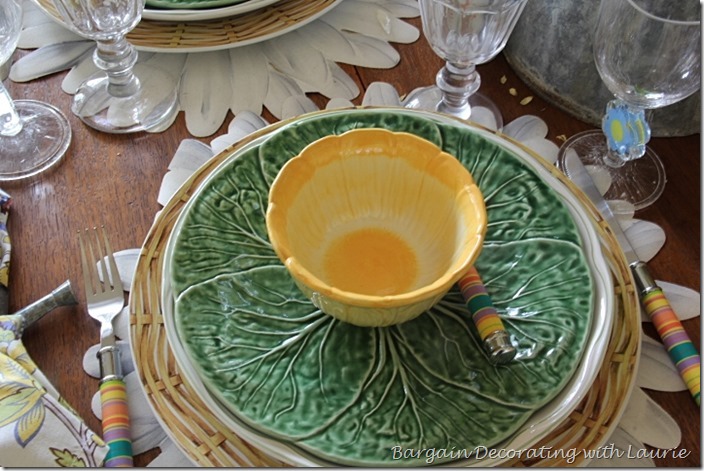 Spring Tablescape-Bargain Decorating with Laurie