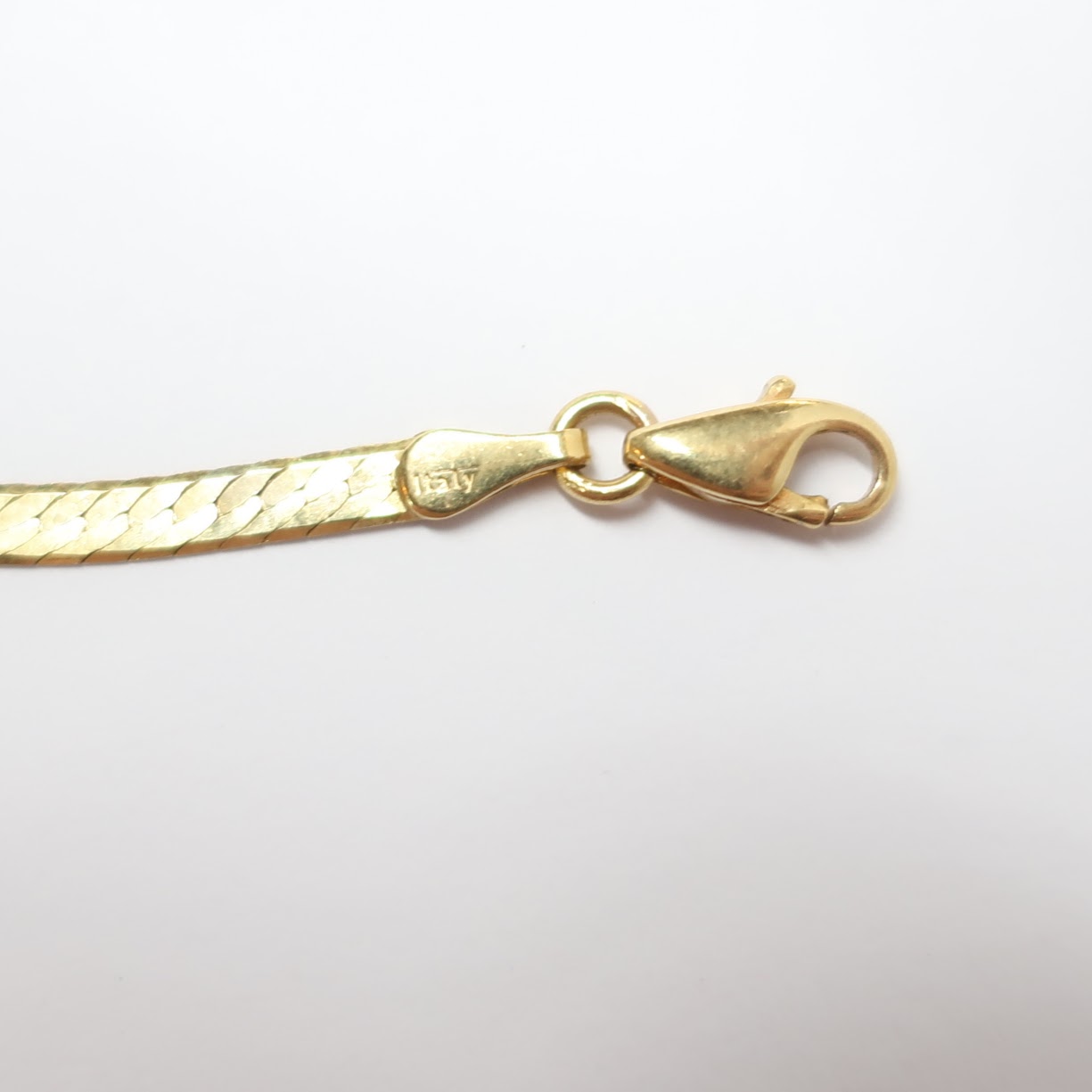 14K Gold Flat Chain Bracelet