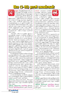 Tamil Raasi Palan 2016 from Kungumam Aanmega Palan