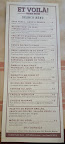 photo of the menu