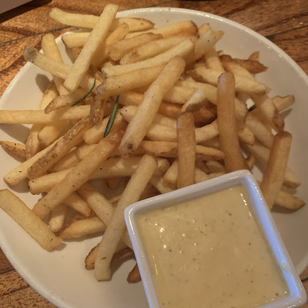 GF fries with Parmesan Aioli