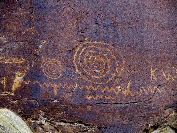 Spiral petroglyphs