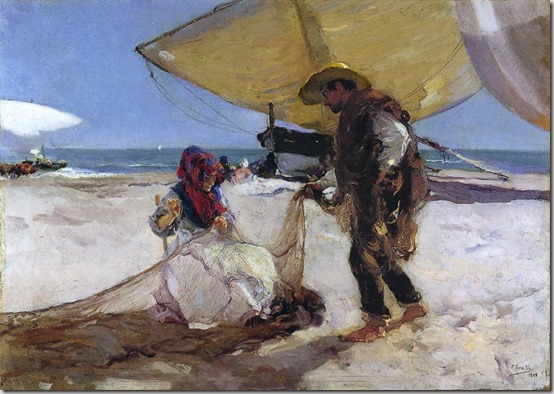 1893-SOROLLA-La red, 50 x 69cm (Colección particular)