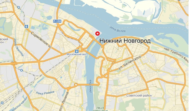 Карта нижнего новгорода районы города на карте