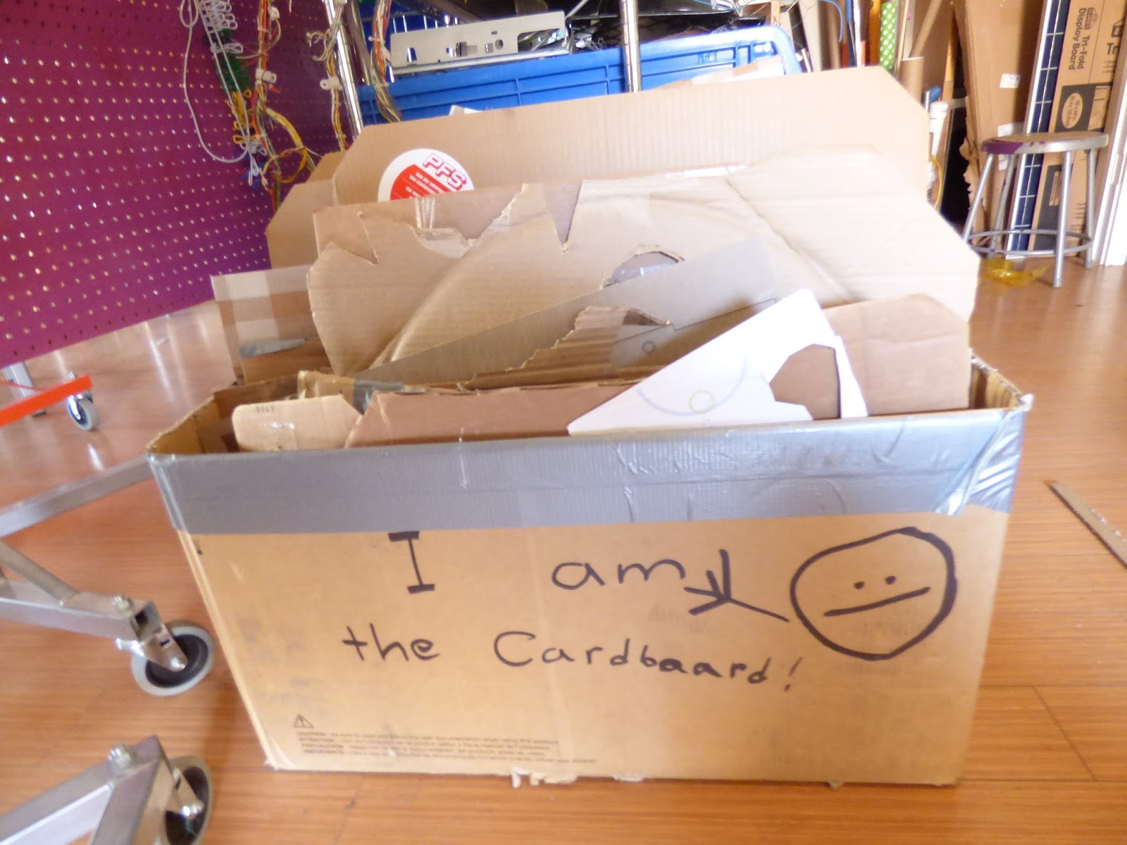 DIY Shelf Organizer Using Cardboard Boxes