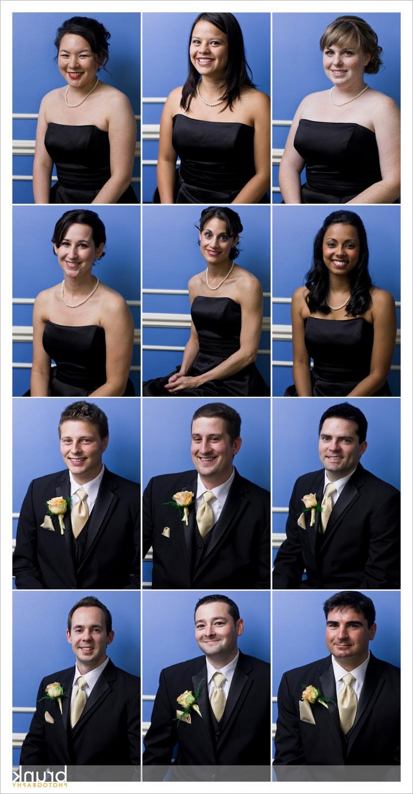 The bridal party! headshots