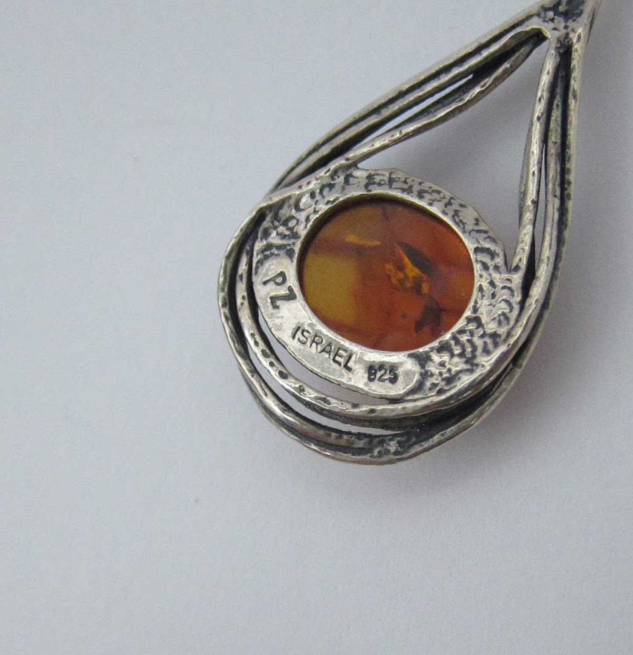 Sterling Silver and Amber Earrings