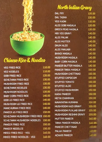 Krishna's Dosa Kadai menu 