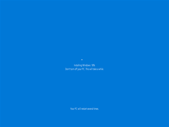 Windows 10 est en cours de réinstallation en utilisant les paramètres d'usine