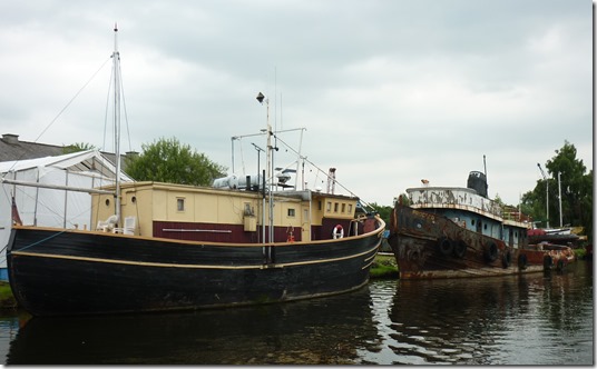 9 big boats moored