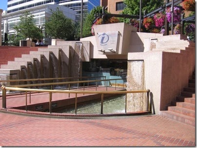 IMG_3283 Waterfall Fountain at Pioneer Courthouse Square in Portland, Oregon on September 7, 2008