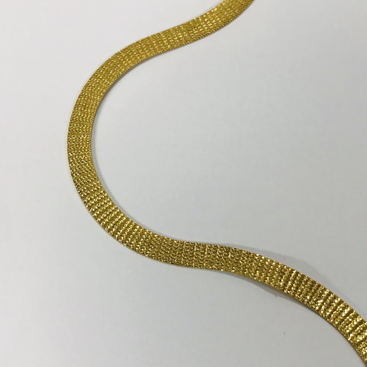 14K Gold Flat Chain Necklace