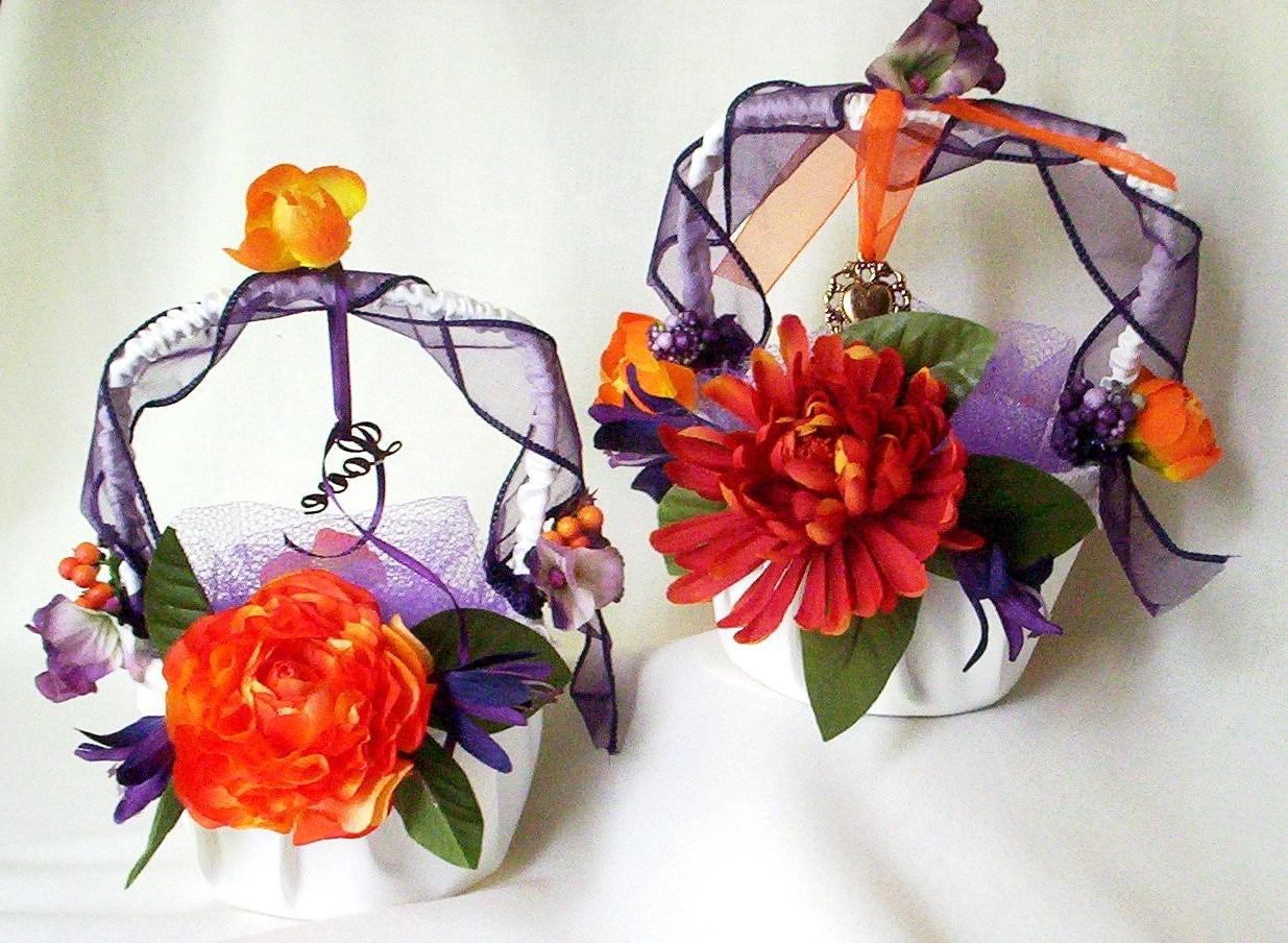 purple and orange wedding