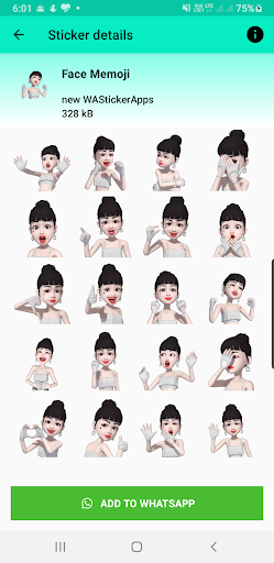 new wastickerapps 3d emoji cute girl stickers