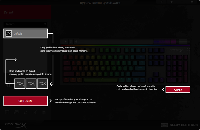 Элитная RGB-подсветка HyperX Alloy