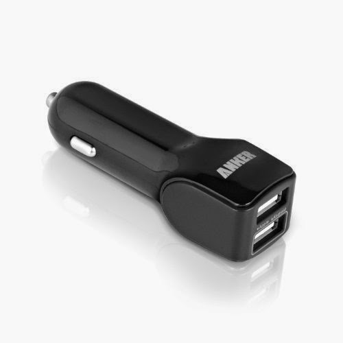  Anker® USB 24W / 4.8A Dual-Port Car Charger - Simultaneous, full-speed charging(Black)