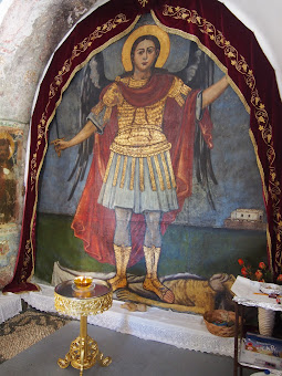 Moni Kammeri - fresco of Archangel Michael 