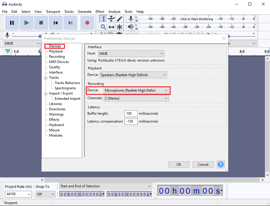 Seleccione Micrófono y haga clic en Aceptar |  Cómo grabar audio de discordia