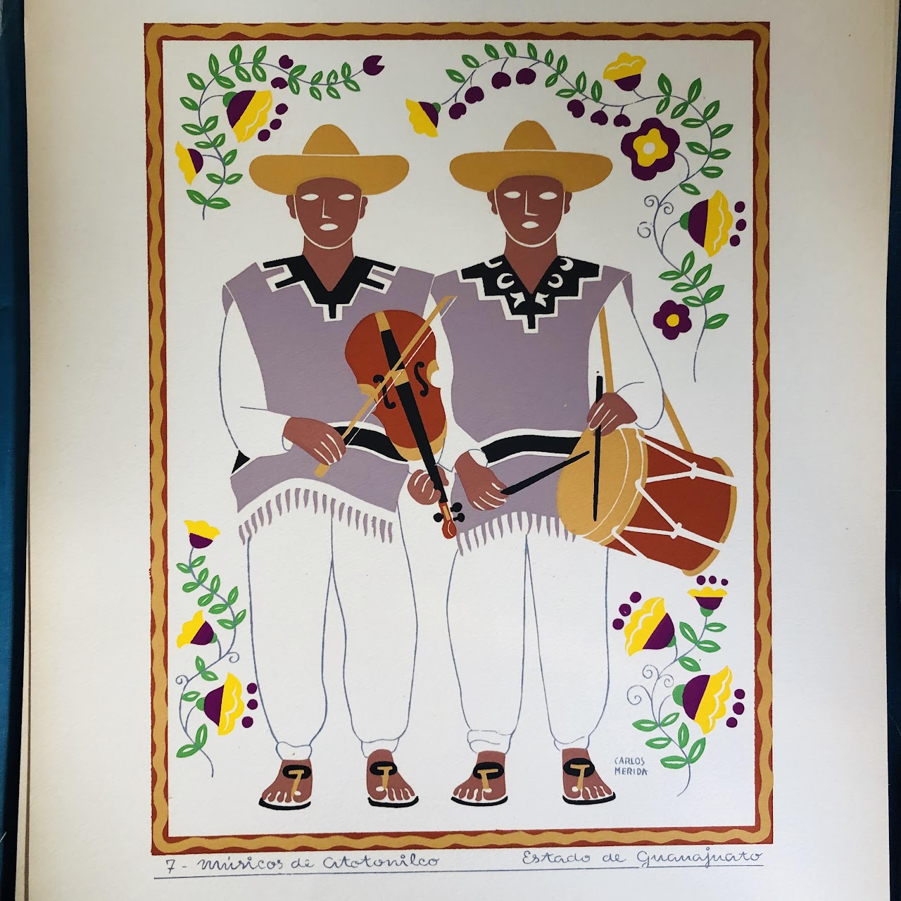 Carlos Merida Signed "Trajes Regionales Mexicanos" 25 Lithograph Portfolio