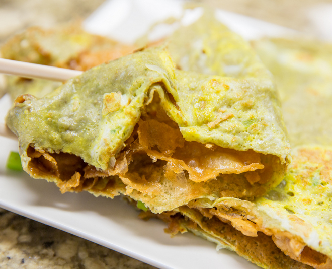 close-up photo of Tianjin Special Egg Pancake