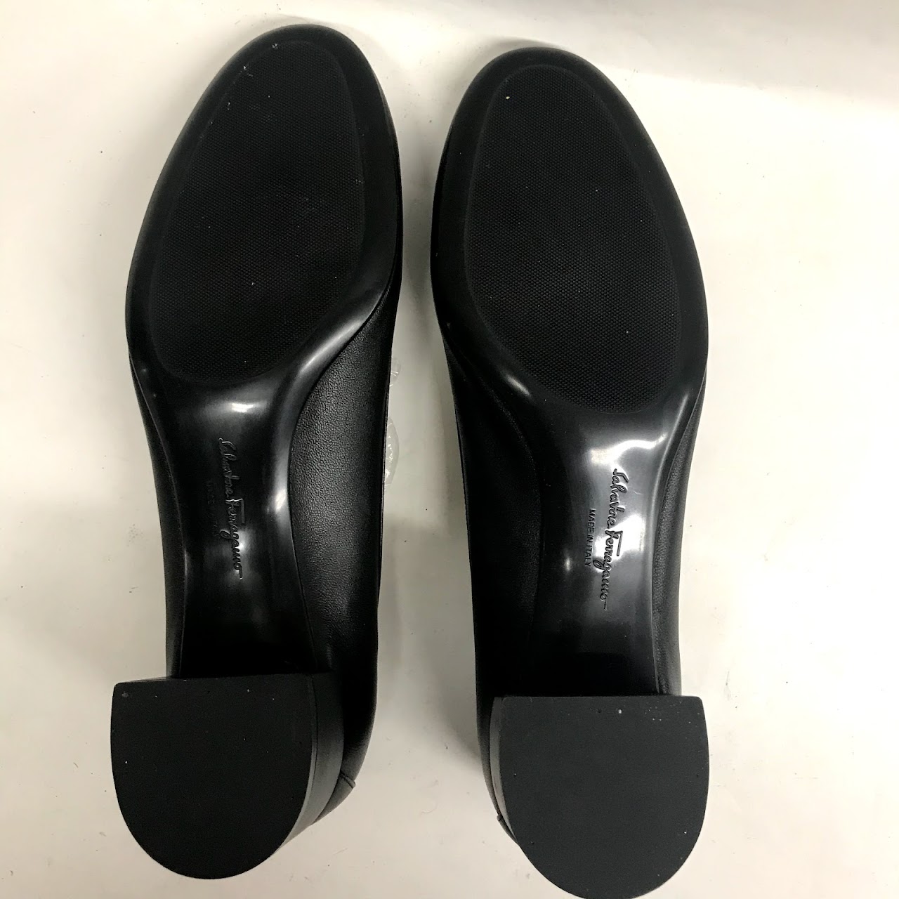 NEW Salvatore Ferragamo Leather Low Heels