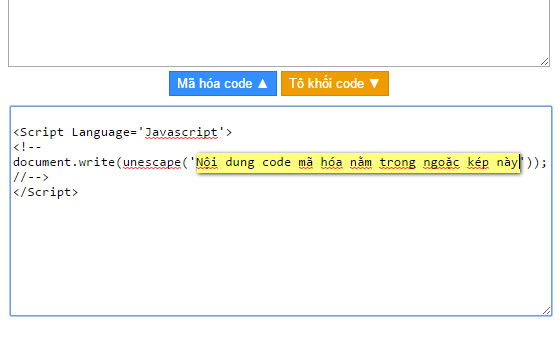 Tool mã hóa ký tự giấu source code HTML Tool mã hóa ký tự giấu source code HTML