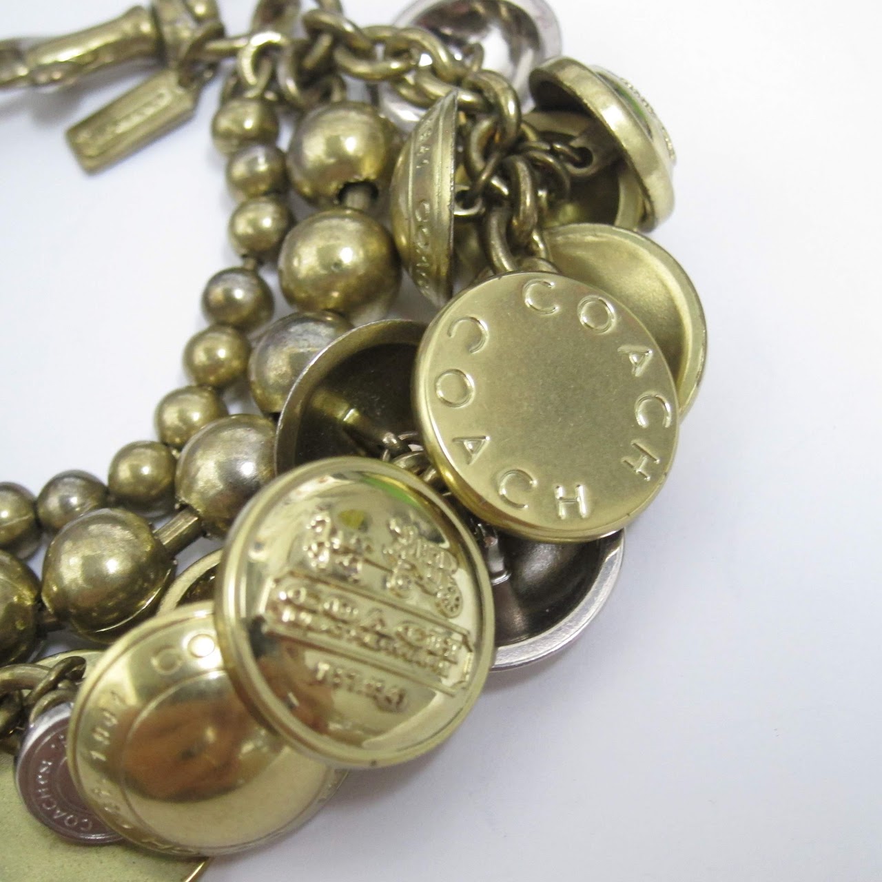 Coach Button Charm Bracelet